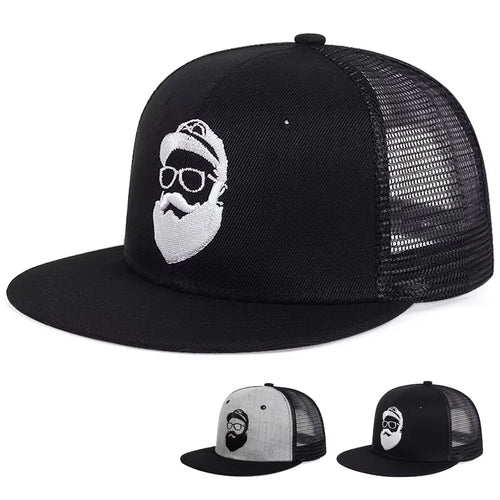 Snapback Caps Old Man Embroidery Hip-hop Net Hats Spring Summer