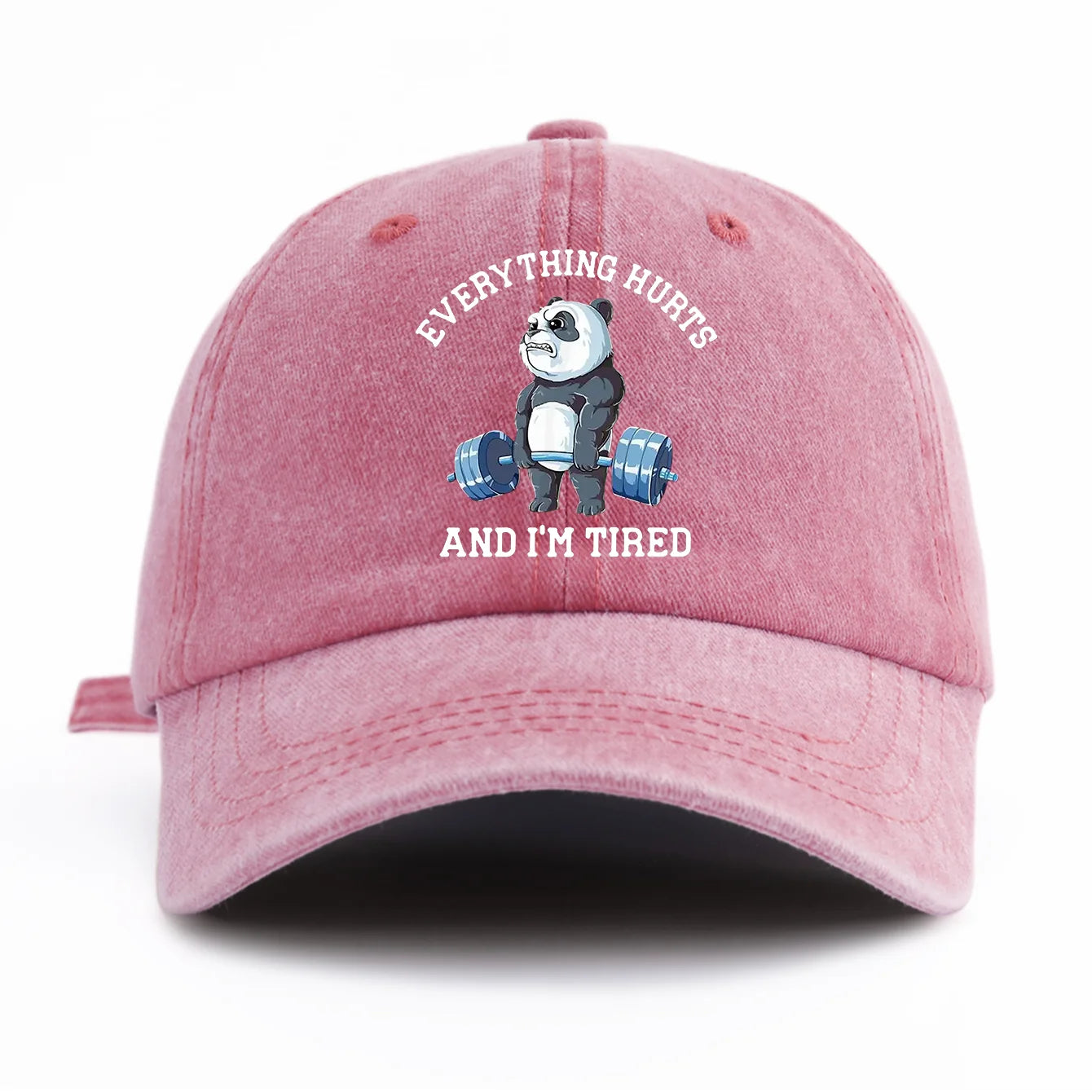 PANDA Print Washed Baseball Cap For Adults