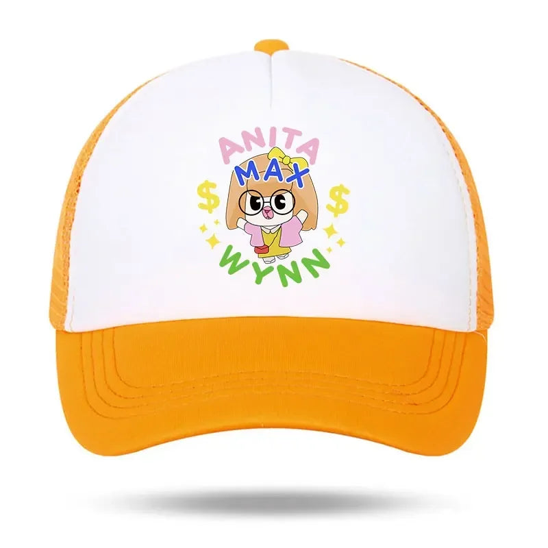 Trendy Anita Max Wynn Foam Baseball Hat Trendy Cute Mesh Snapback Caps Boy Girl