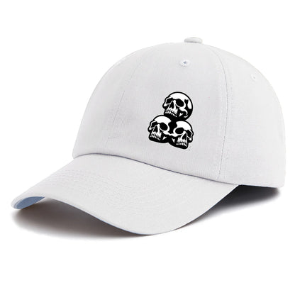 Skull Print Baseball Cap For Adults