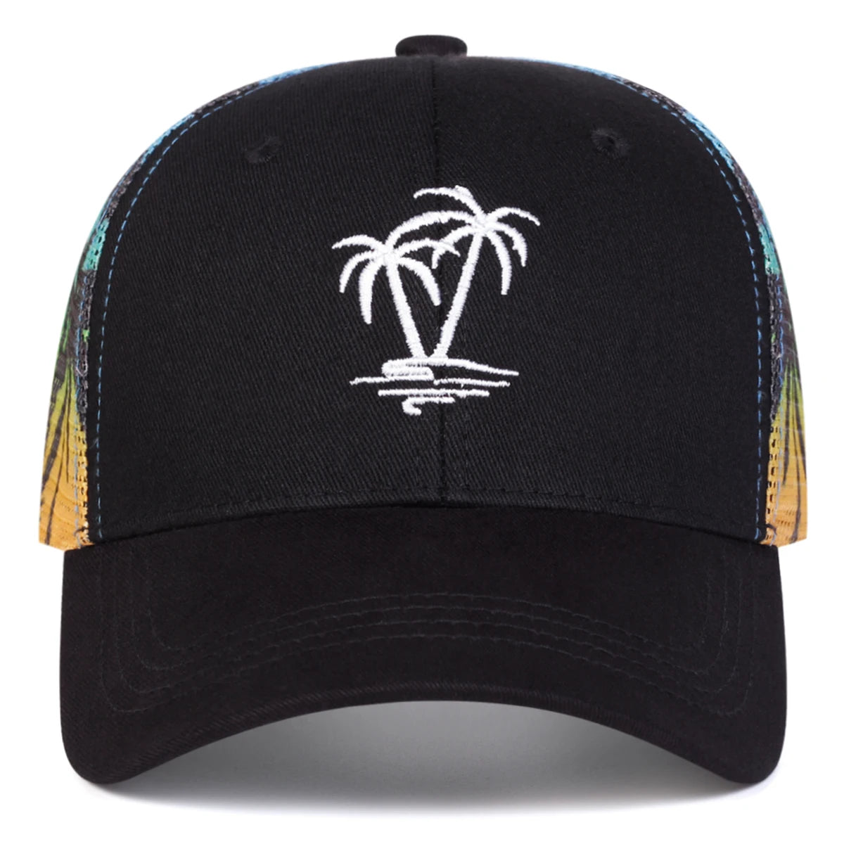Unisex Coconut Tree Embroidery Baseball Caps