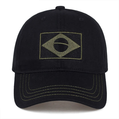 Tactical Baseball Cap Men Summer Brazil Flag Sun Protection Snapback Cap Male