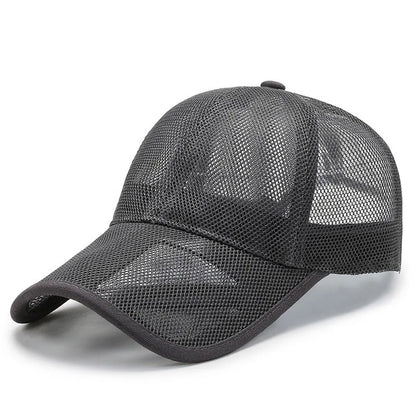 Summer Men Hat Openwork Brim Breathable Mesh Cap Baseball Hat