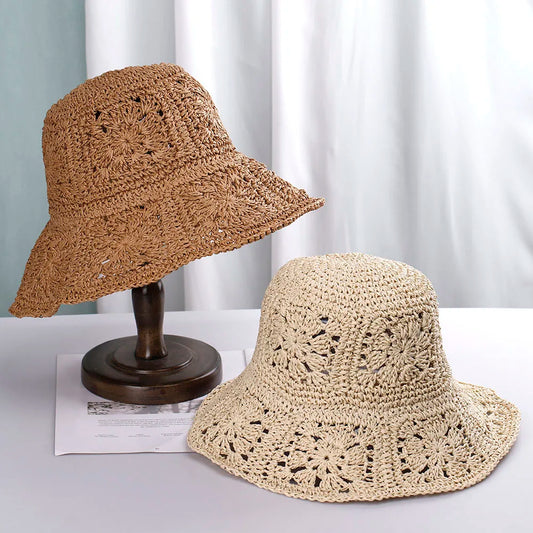 Womens Straw Hats Crochet Hat