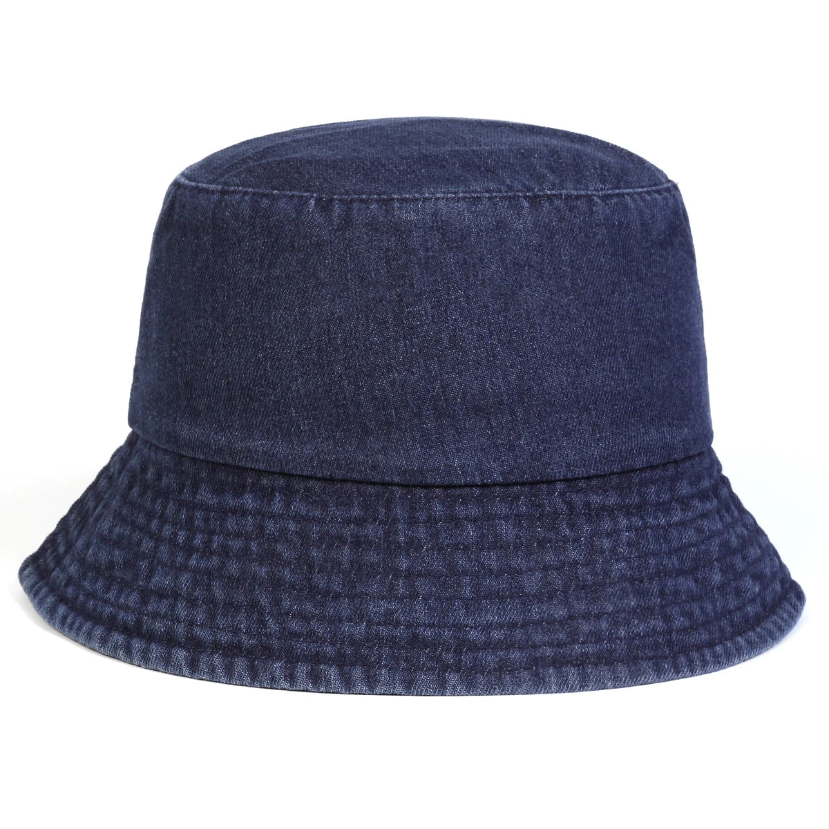Unisex Light Board Solid Color Denim Bucket Hats Fishermen Caps