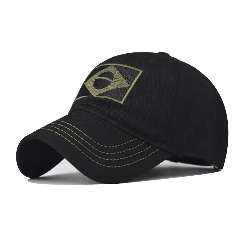 Army Camouflage Male Baseball Cap Men Embroidered Brazil Flag