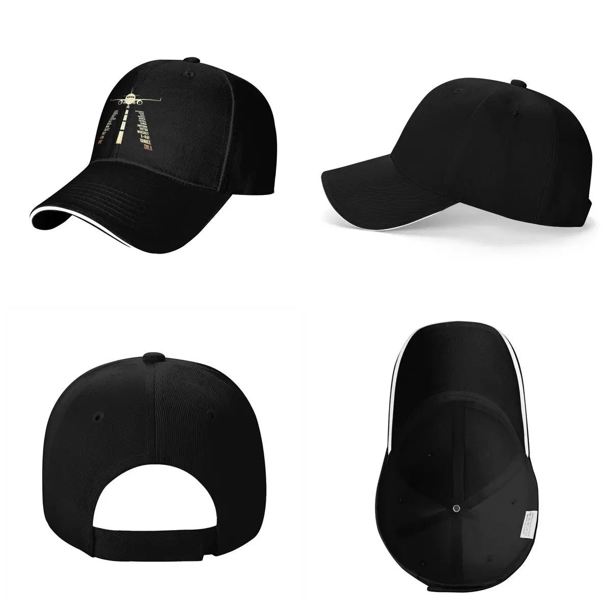 Airplane Airstrip Phonetic Alphabet Cap Baseball Caps