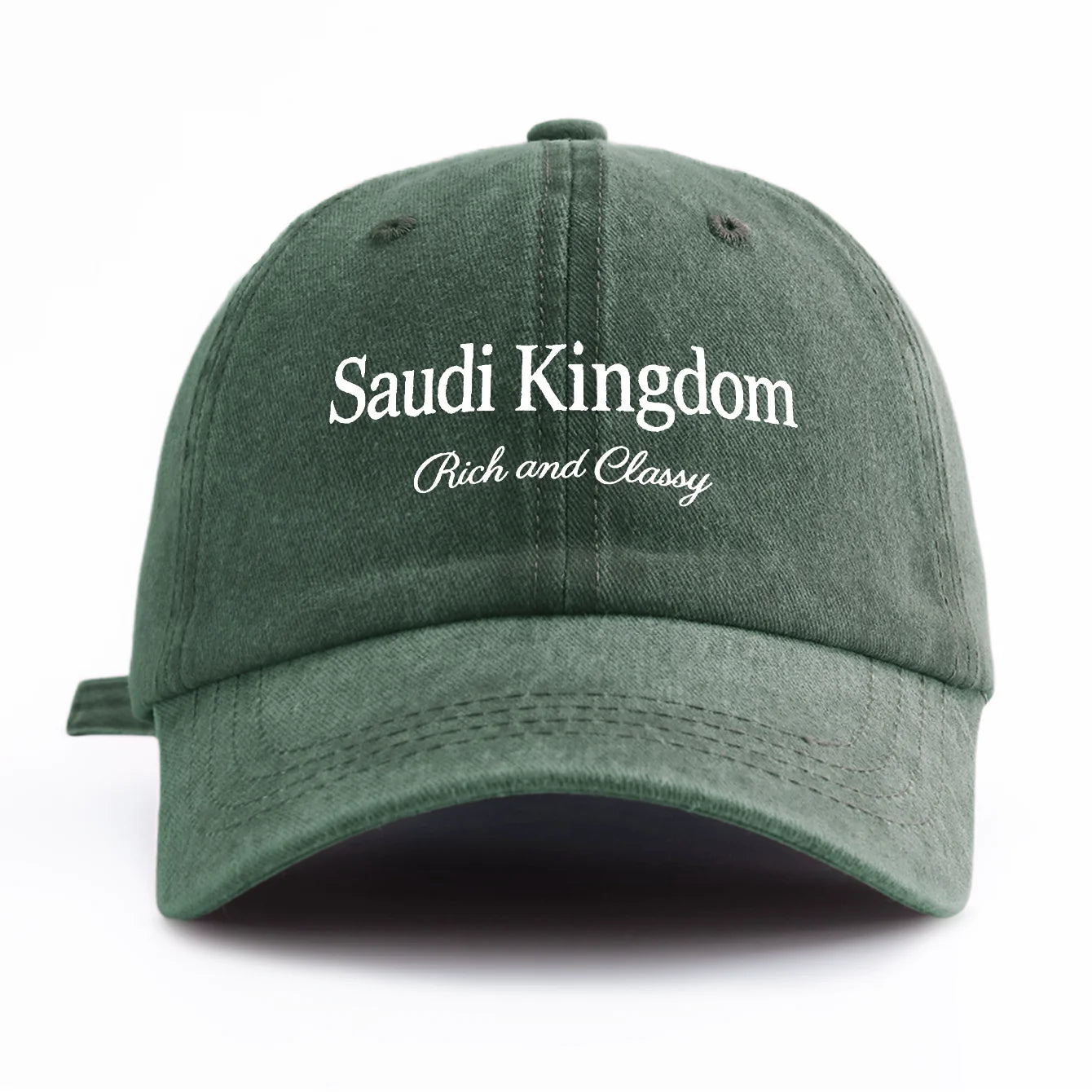 Saudi Kingdom Print Washed Baseball Cap