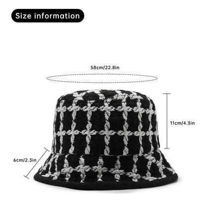Knitted Fisherman Hat for Women, Elegant Mom Bucket Hat for Outdoor Camping