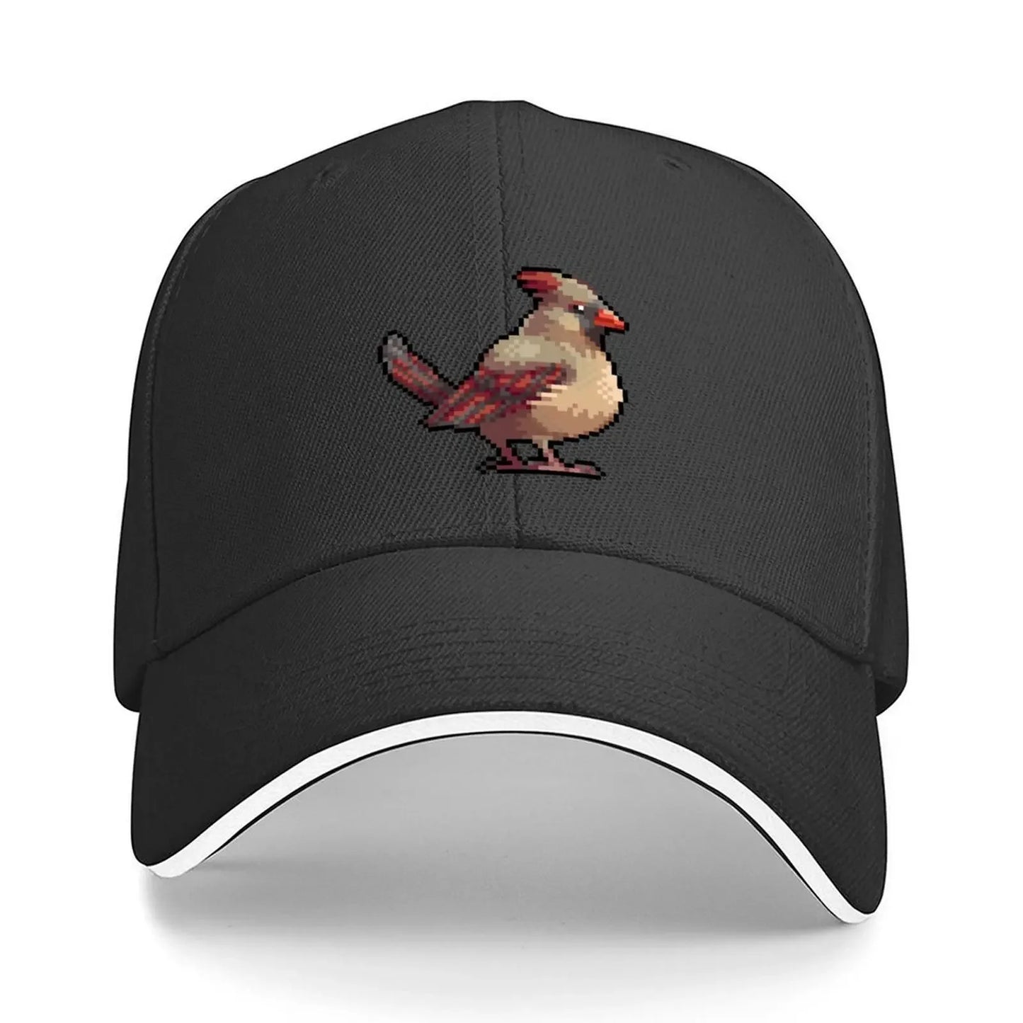 Pixel Northern Cardinal Baseball Cap