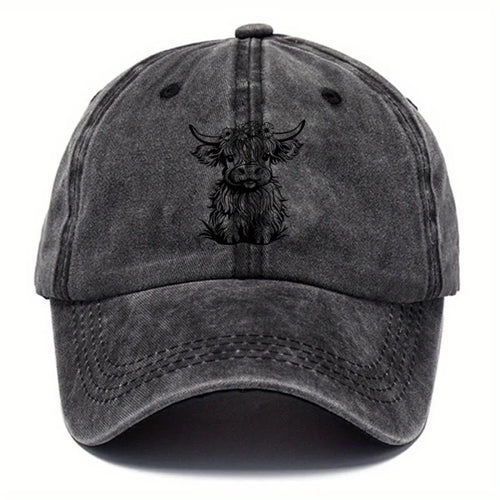 Pack Of Cartoon Calf Print Washed Vintage Soft Top Sunshade Baseball Caps