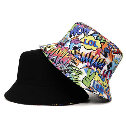 New Fashion Graffiti Sunscreen Bucket Hats