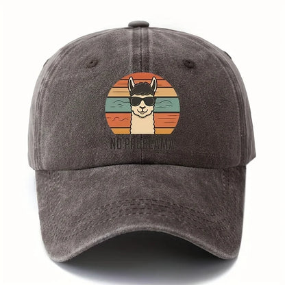 Male And Female Cartoon Alpaca Baseball Cap