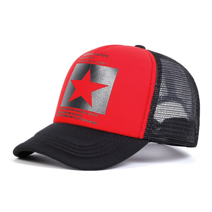 Children Five Pointed Star Print Baseball Net Caps Spring Summer