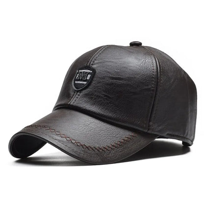 M Label Pu Leather Baseball Caps