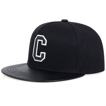 Unisex C Letter Embroidery Hip-hop Hats Adjustable Casual Snapback Caps