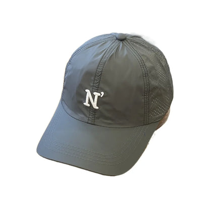 Letter N Embroidery Quick Dry Baseball Cap
