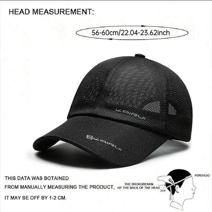 KAIRUI Breathable Full Mesh Hat Men's Trendy Baseball Hat Hip Hop Hat