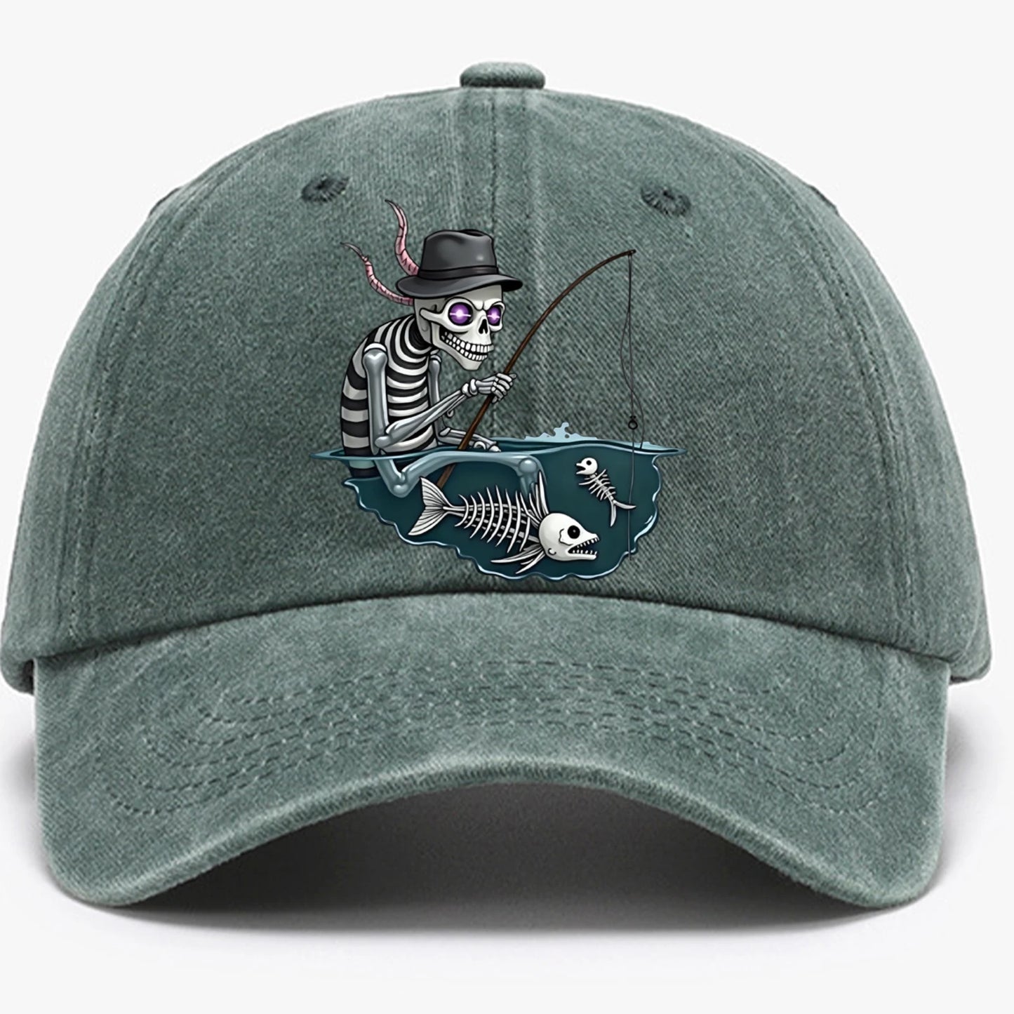 Personalized Skull Print Baseball Cap For Men And Women, Halloween Party Decoration Hat