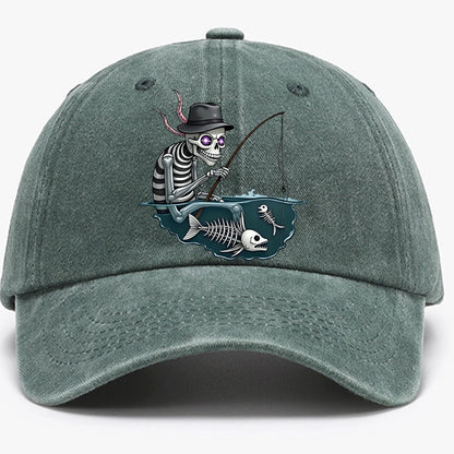 Personalized Skull Print Baseball Cap For Men And Women, Halloween Party Decoration Hat