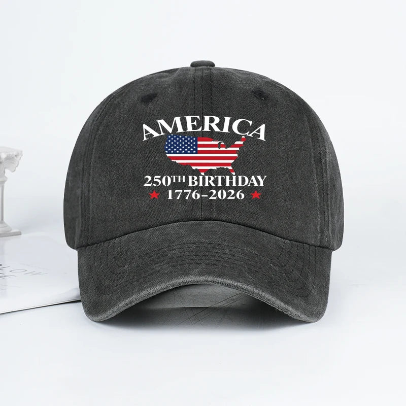 USA 250th Birthday Baseball Cap