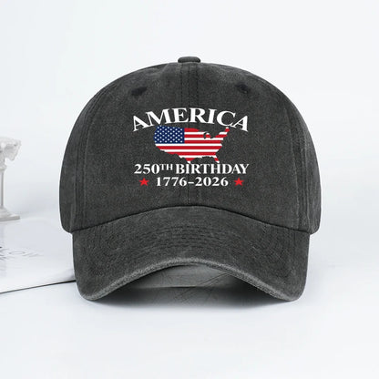 USA 250th Birthday Baseball Cap