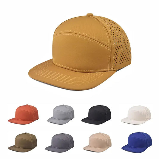 High Quality Solid Color Snapback Cap Adjustable Breathable Hip-Hop Hat Visor Hat Unisex