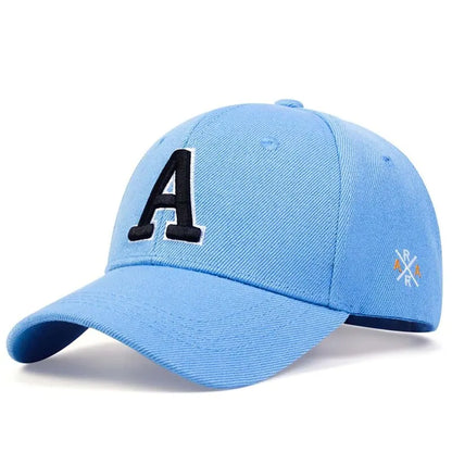 Unisex Simple Letter A Embroidery Baseball Caps Spring and Autumn Outdoor