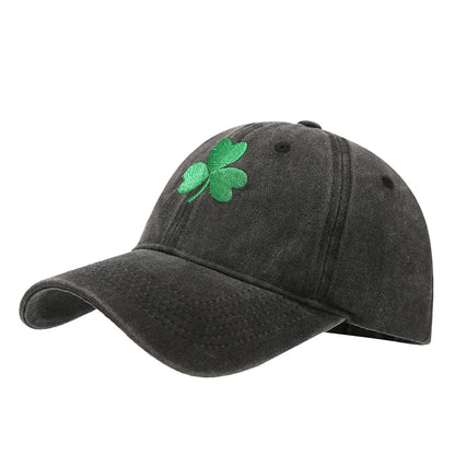Lucky 4 Leaf Clover Embeoidery Baseball Cap