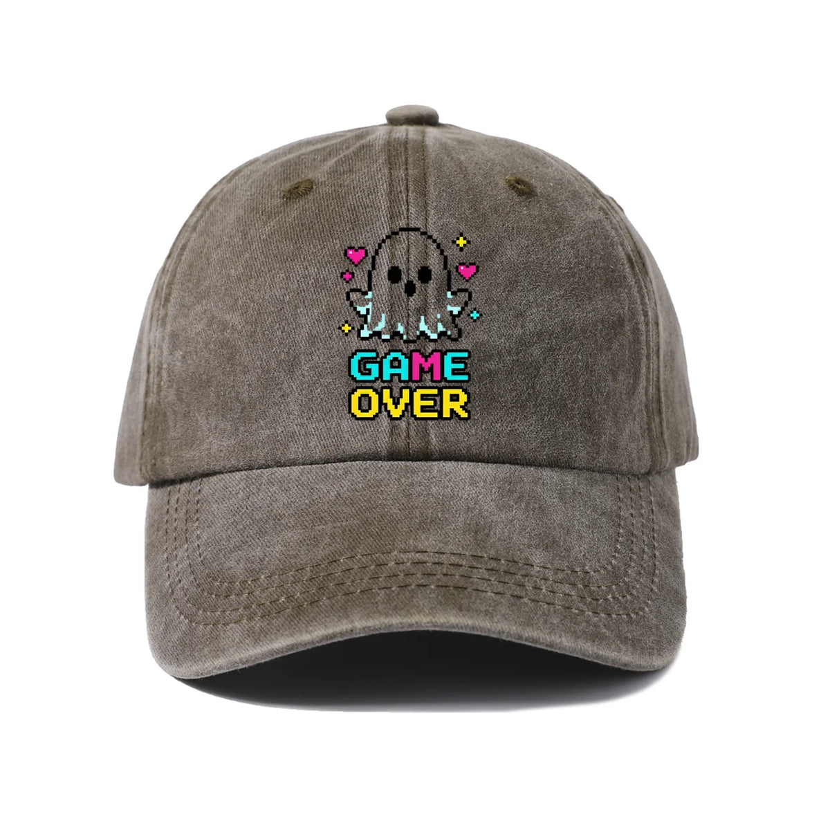 Game Over Black Cat Graphic Baseball Cap