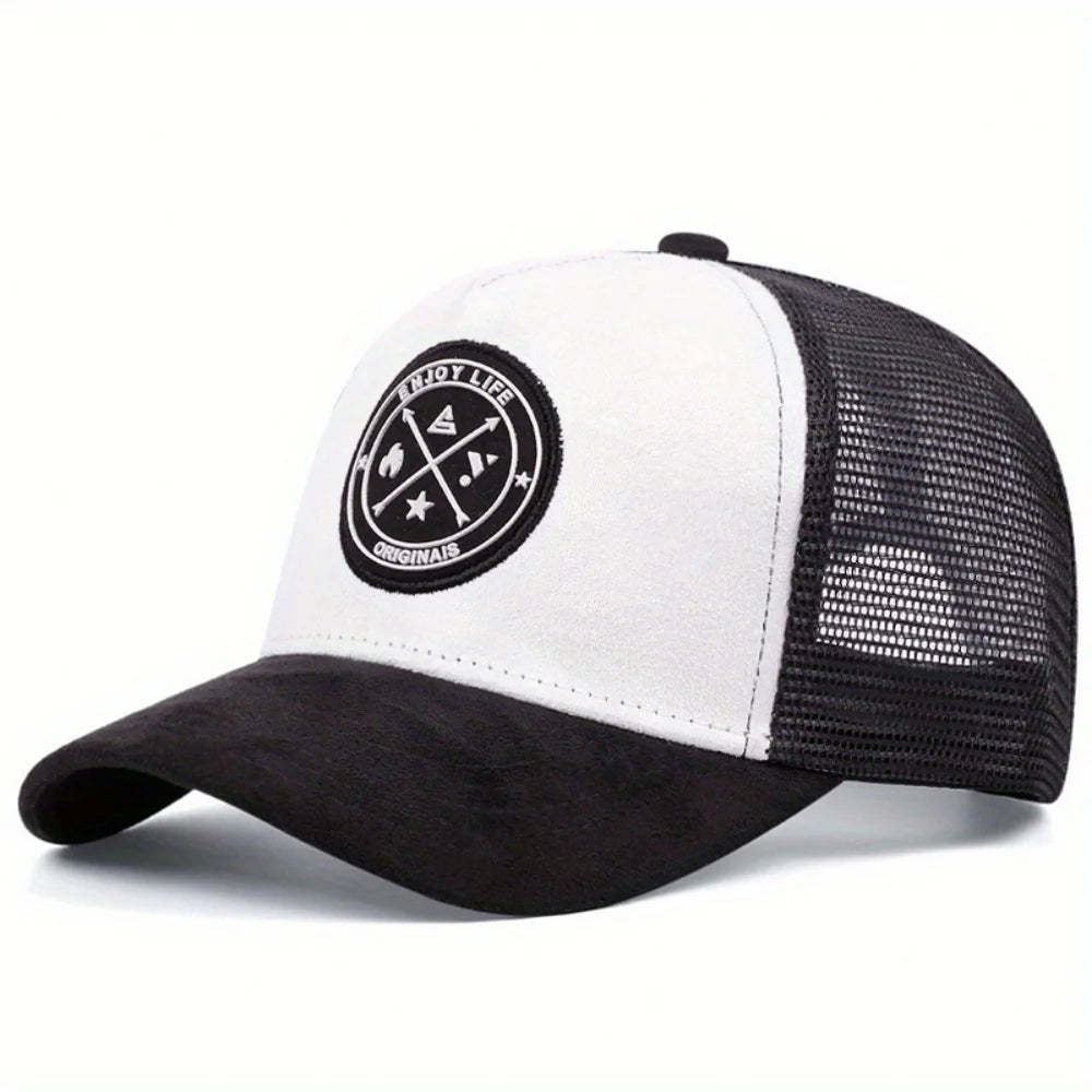 Summer Mesh Baseball Cap ENJOY LIFE Letter Patch Trucker Hat