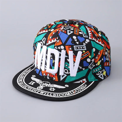 New Munchies Watermelon Donut Print Hat Embroidery Snapback Cap Men's Women's