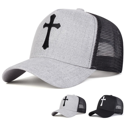 Unisex Cross Embroidery Baseball Caps