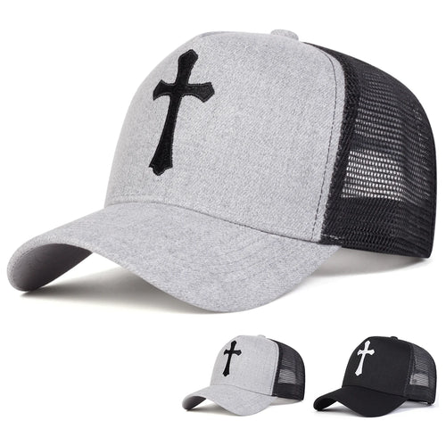 Unisex Cross Embroidery Baseball Caps
