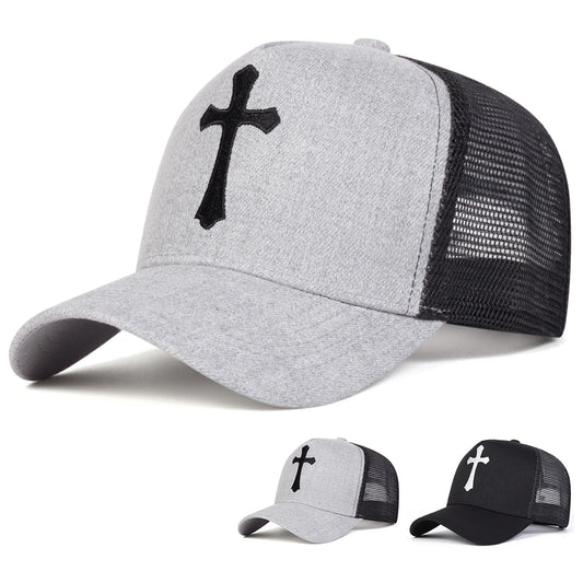 Unisex Cross Embroidery Baseball Caps