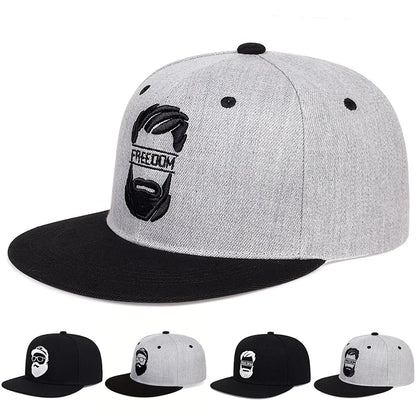 Unisex Uncle Beard Embroidery Hip-hop Hats Snapback Baseball Caps