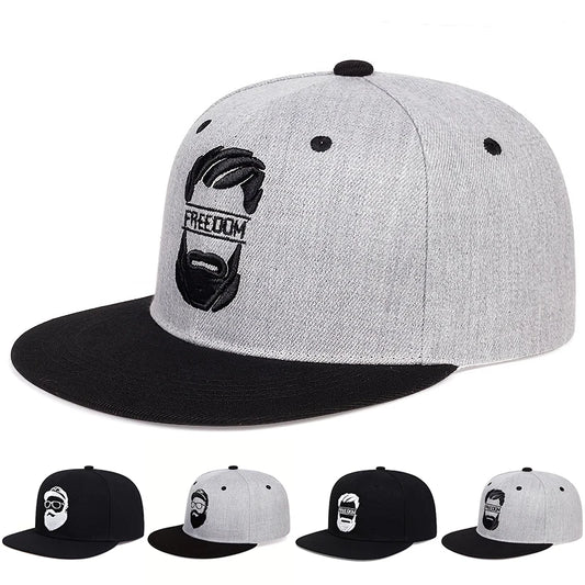 Unisex Uncle Beard Embroidery Hip-hop Hats Snapback Baseball Caps
