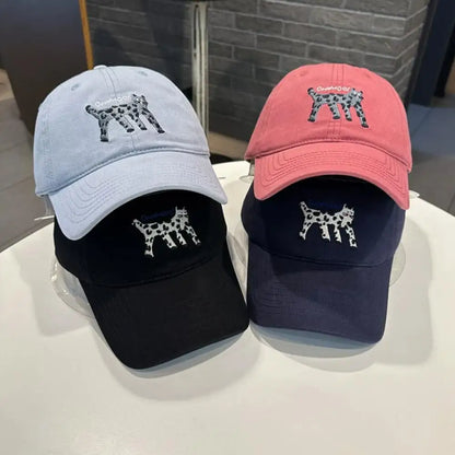 Cat Embroidered Cotton Mesh Baseball Cap