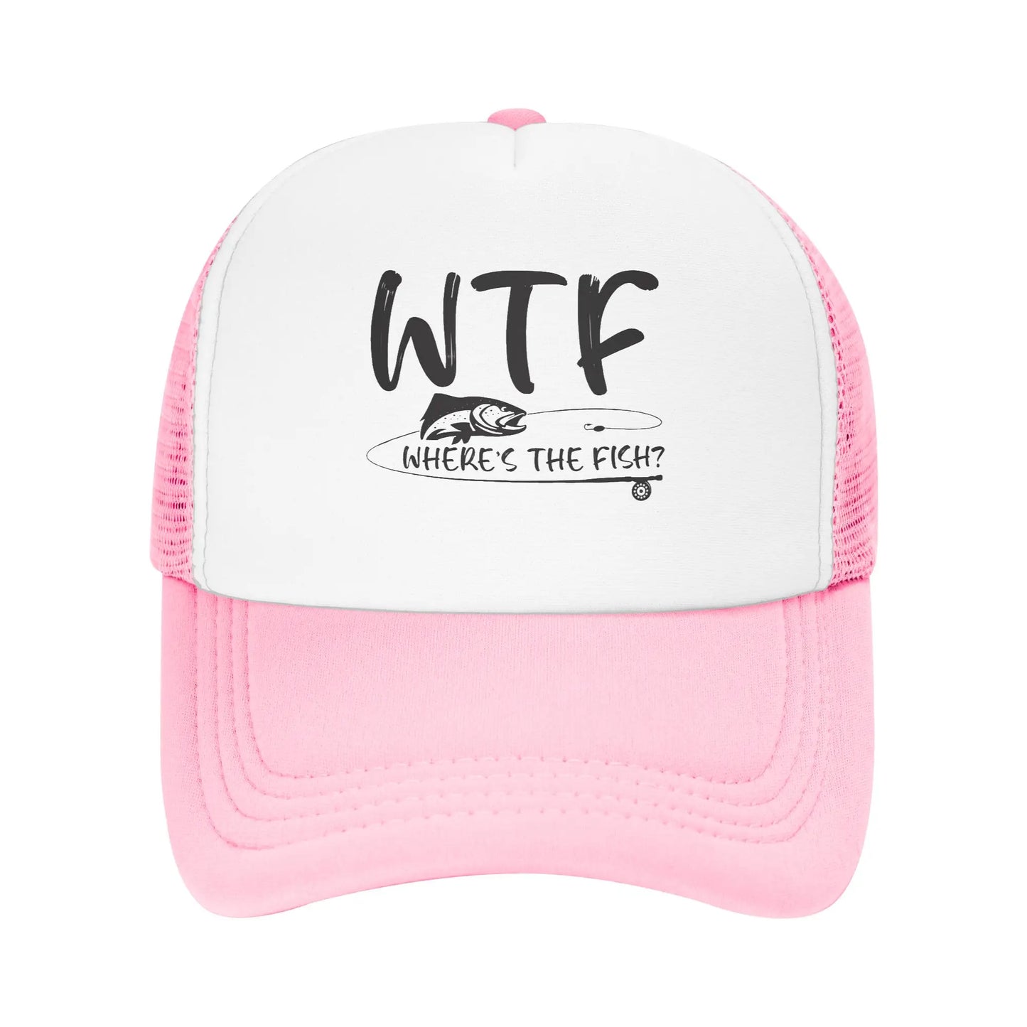 WTF Where's The Fish Print Baseball Cap For Men Women