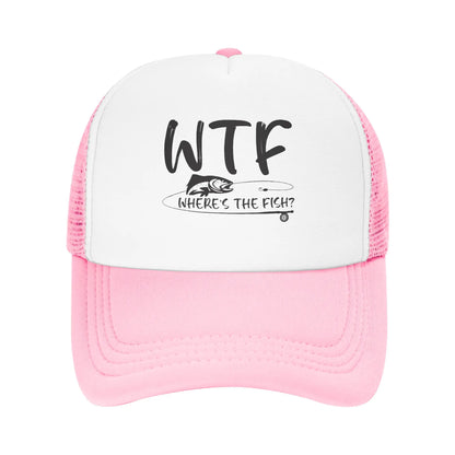 WTF Where's The Fish Print Baseball Cap For Men Women