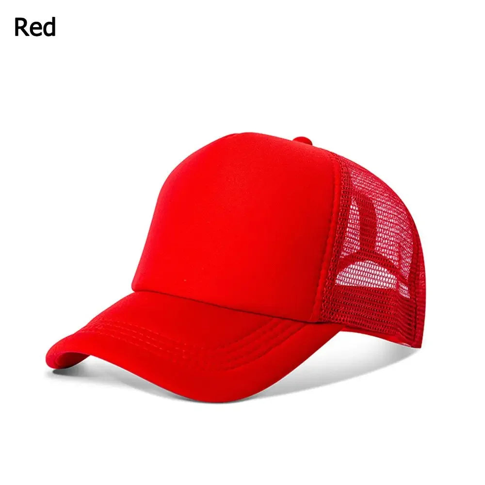 Unisex Plain Baseball Cap Fashion Adjustable Trucker Baseball Cap Men Women
