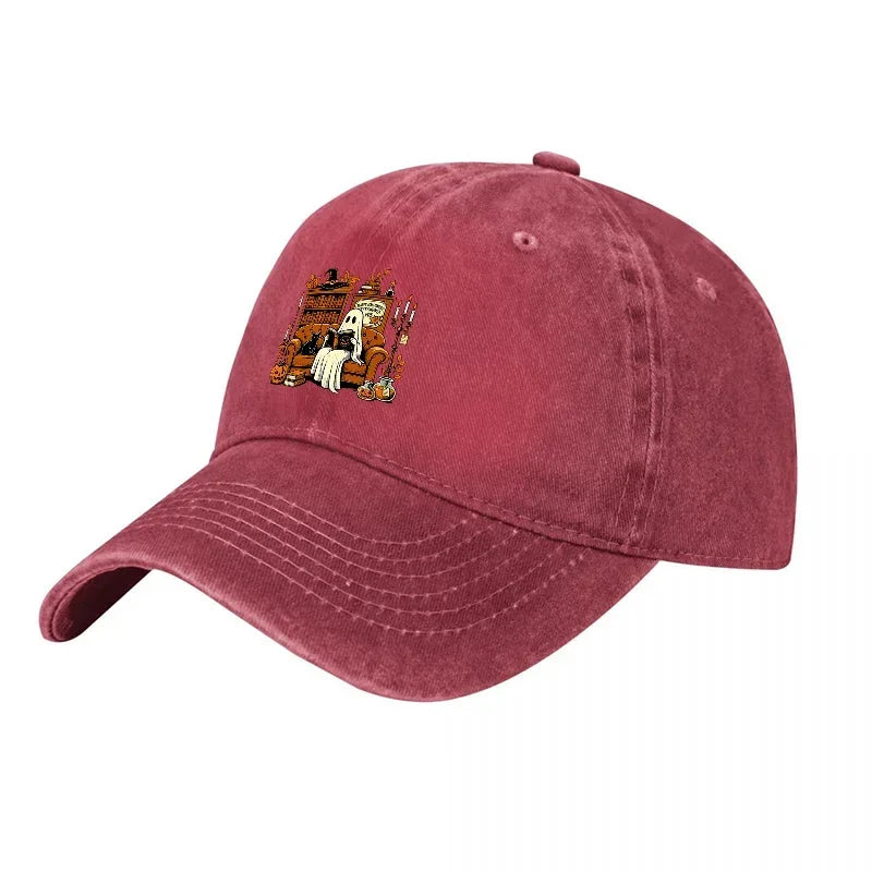 Ghost Library Vintage Washed Denim Baseball Cap
