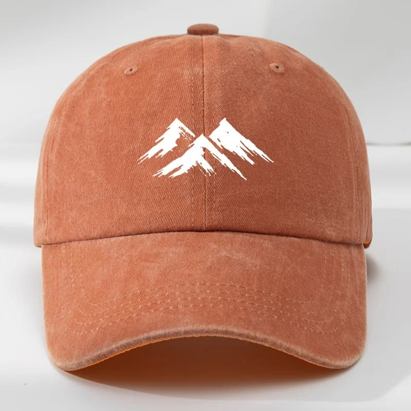 Interesting Baseball Cap Mountain Print