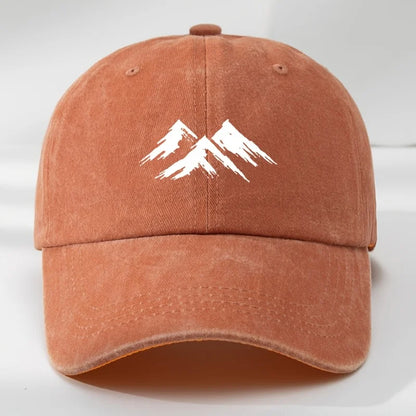 Interesting Baseball Cap Mountain Print