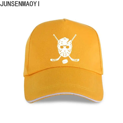 Goalie Mask and Hockey Sticks Baseball Cap
