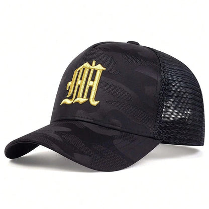 Fashion M Letter Camouflage Embroidery Baseball Caps