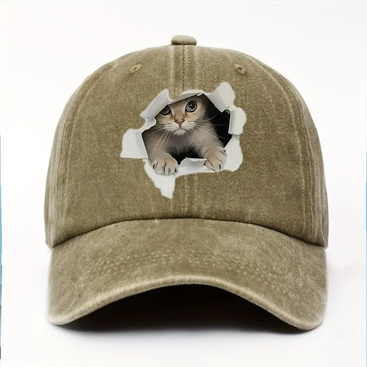 Funny Style Cat Patterned Baseball Cap