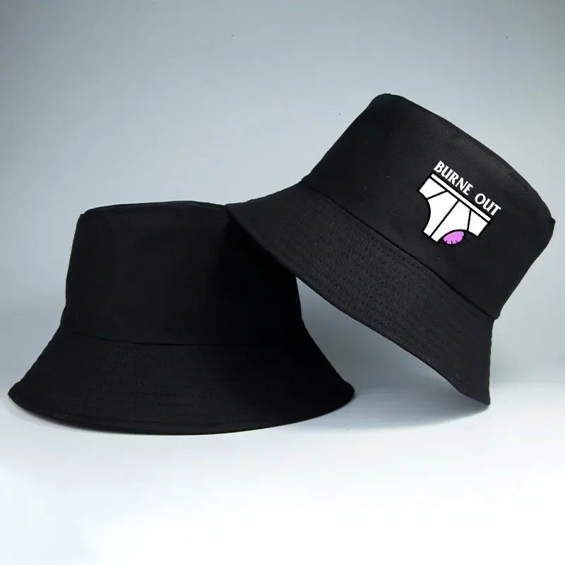 Adult Burne Out Summer Bob Fisherman Cap Woman Man Bucket Hats