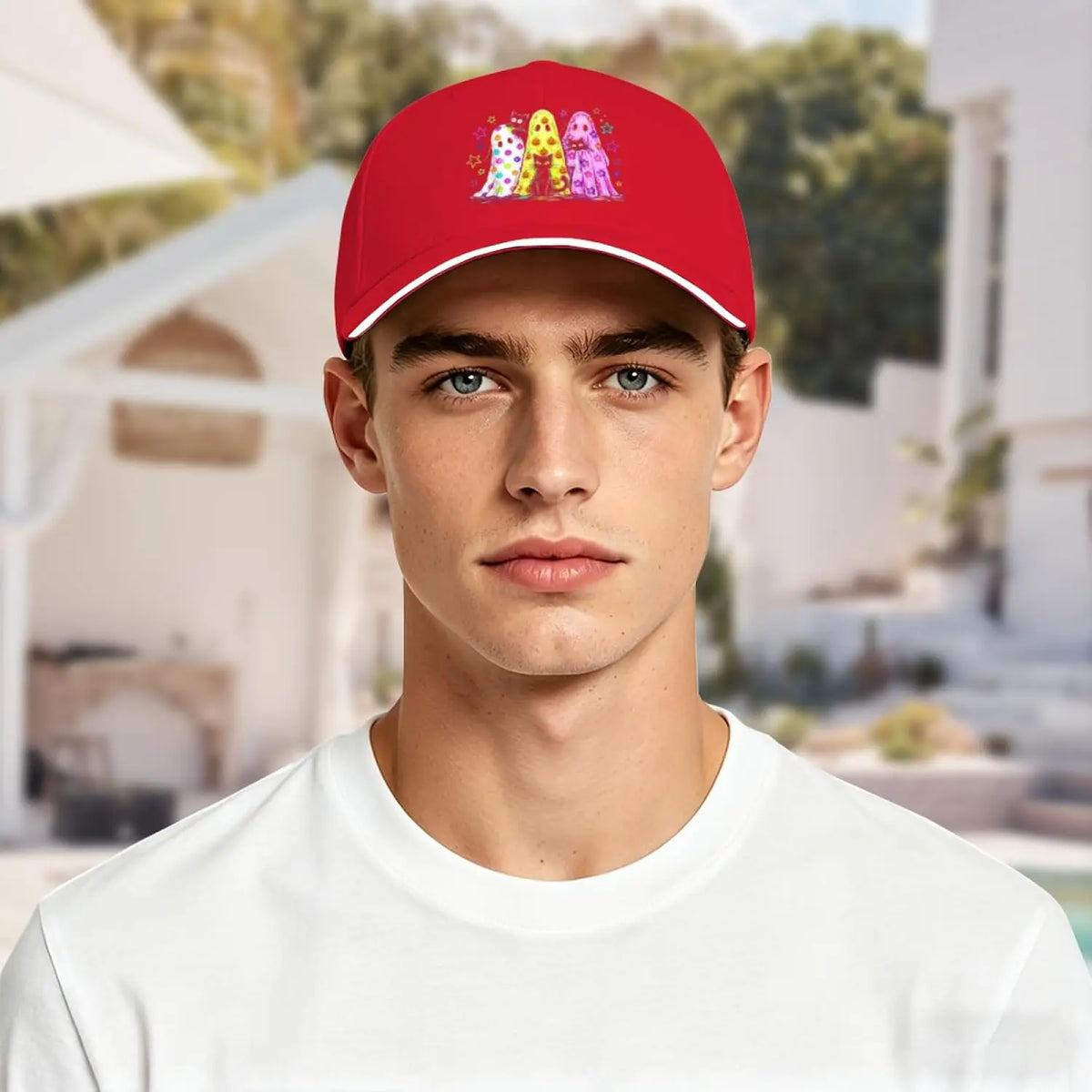 Halloween Funny Fun Fact I Do Not Care Cute Preppy Ghost Baseball Cap