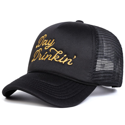 Unisex Day Drinkin Letter Embroidery Baseball Caps
